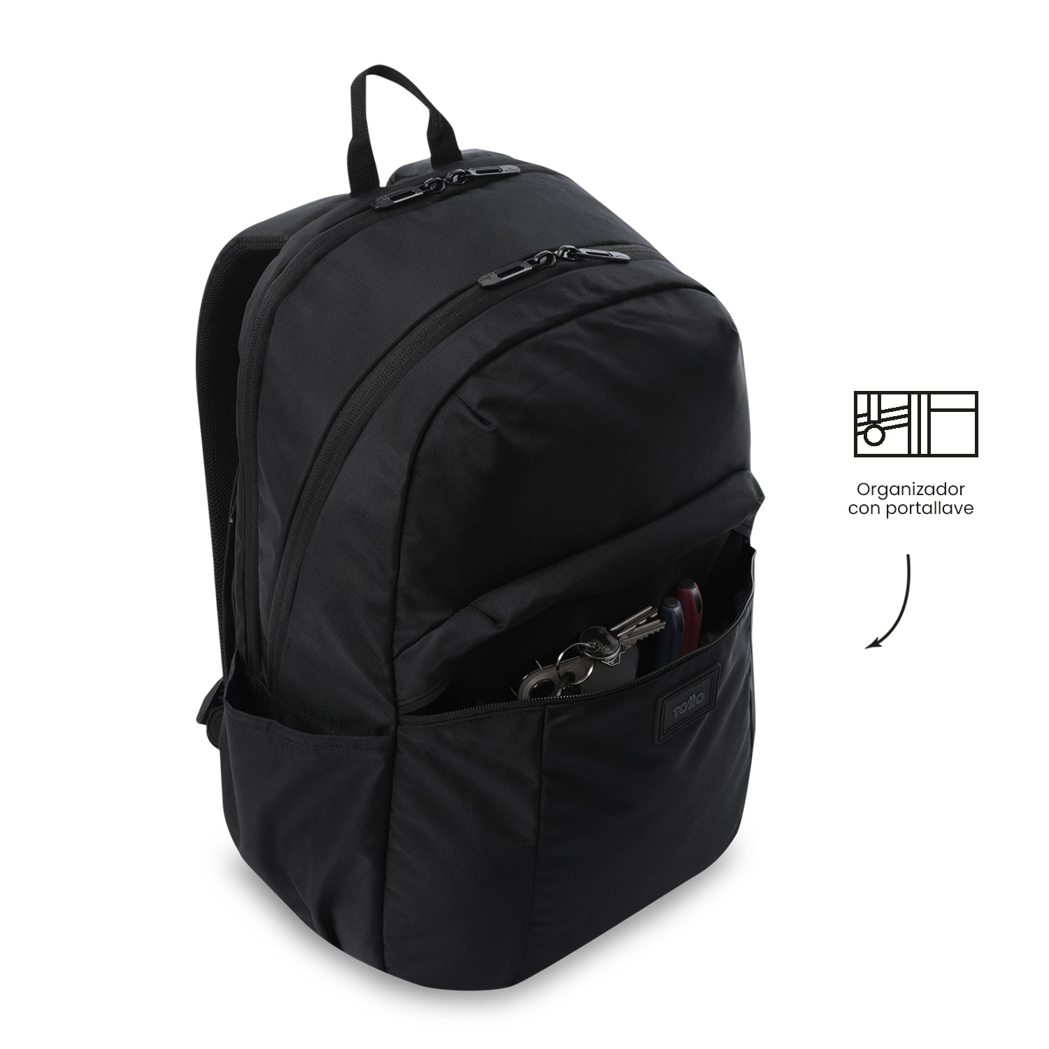 Mochila Universitaria Porta PC 15.4" Trik Negro Unisex
