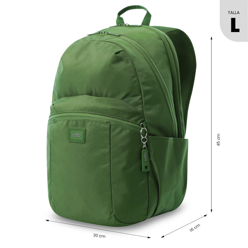 Mochila Universitaria Porta PC 15.4" Trik Grande Verde Hombre