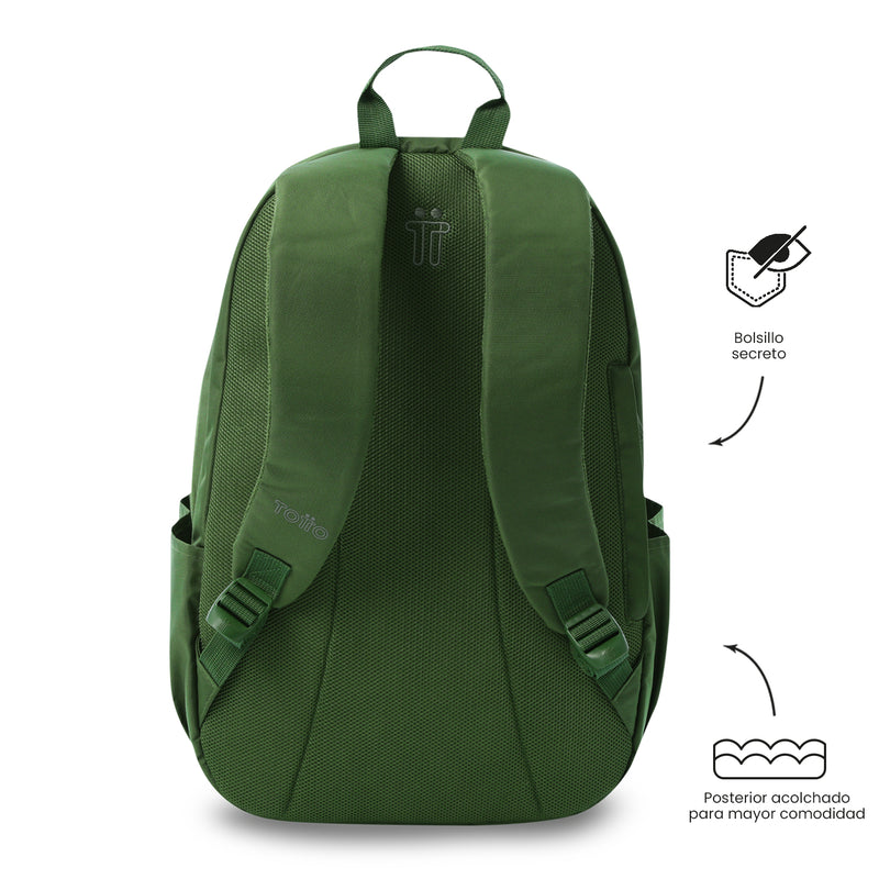 Mochila Universitaria Porta PC 15.4" Trik Grande Verde Hombre