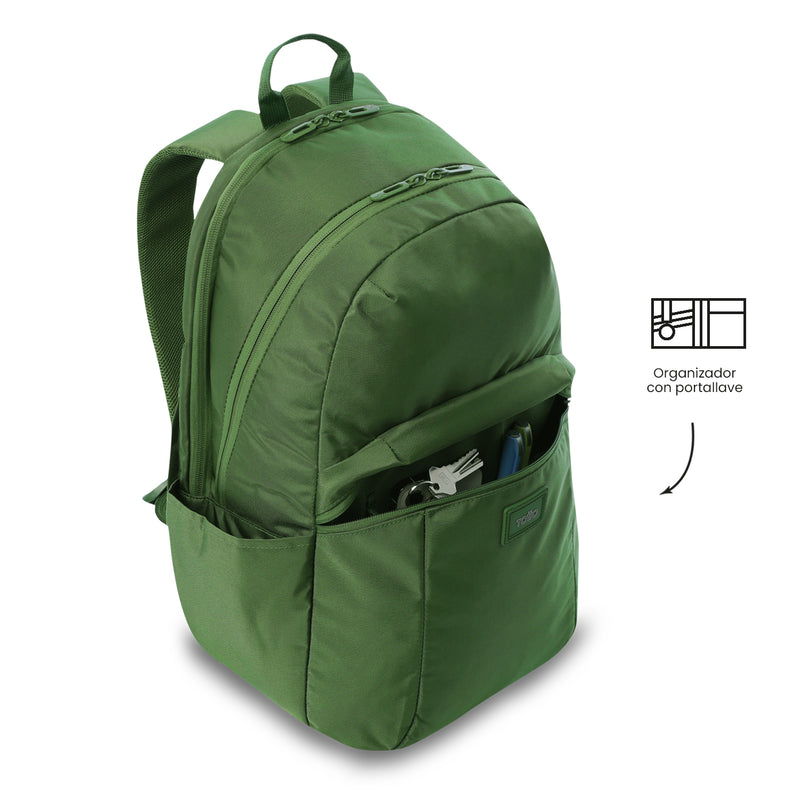 Mochila Universitaria Porta PC 15.4" Trik Grande Verde Hombre