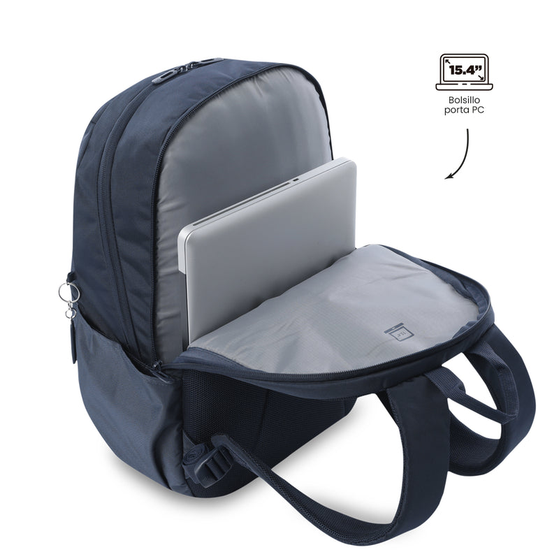 Mochila Universitaria Porta PC 15.4" Trik Grande Azul Unisex