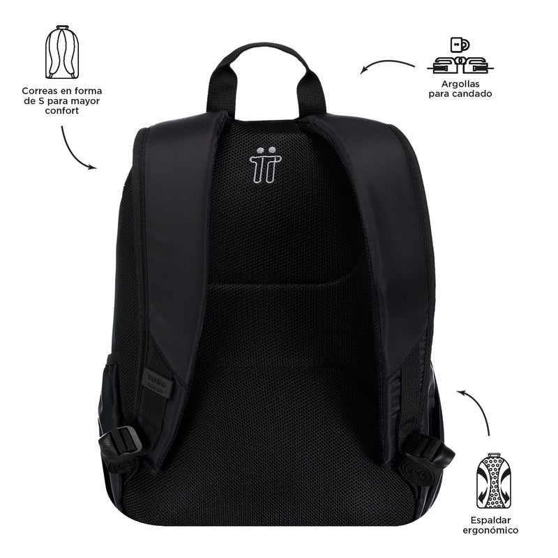Mochila Tracer 1 Ecofriendly con Porta Laptop - Color: Negro