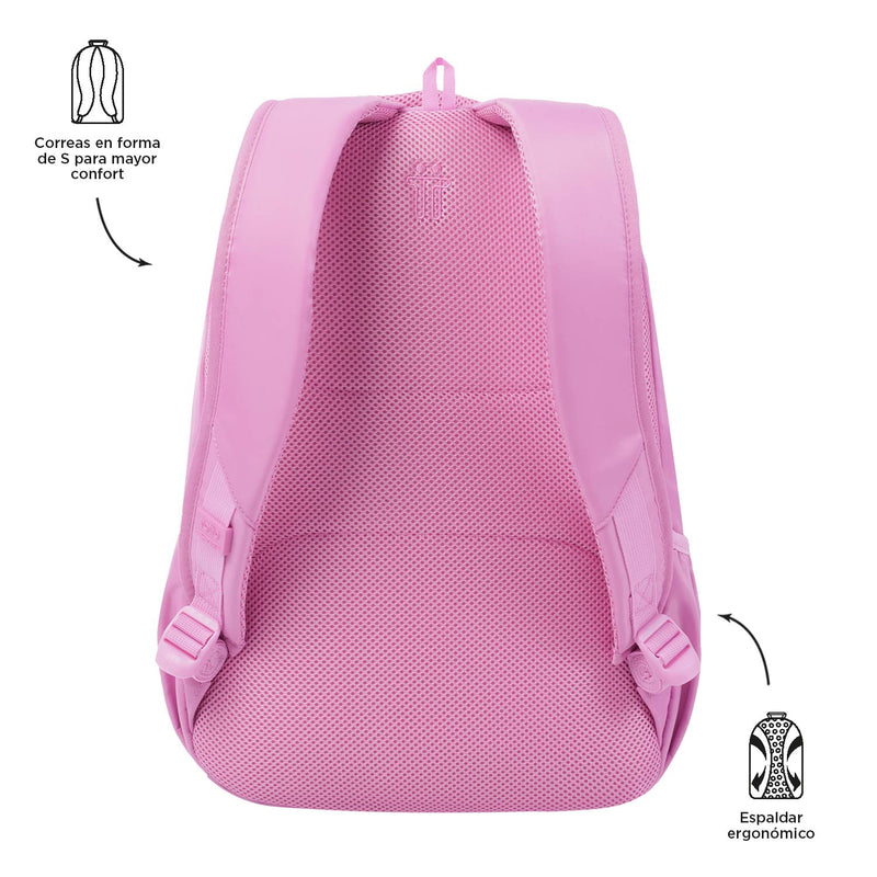 Mochila Tracer 4 con porta Laptop - color: Rosado