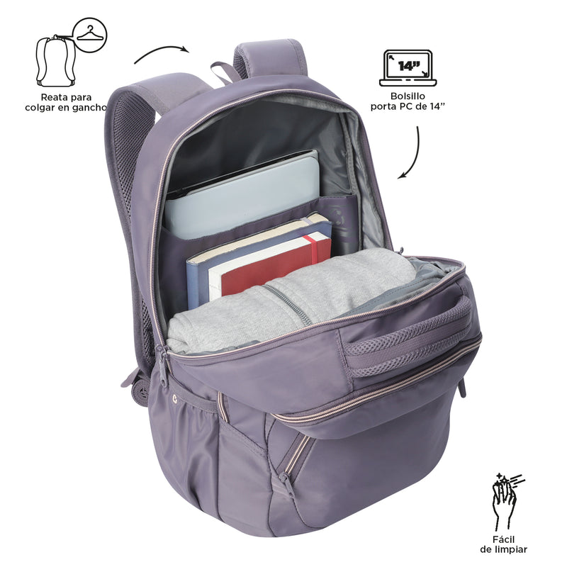 Mochila Tracer 4 con Porta Laptop para mujer Morado