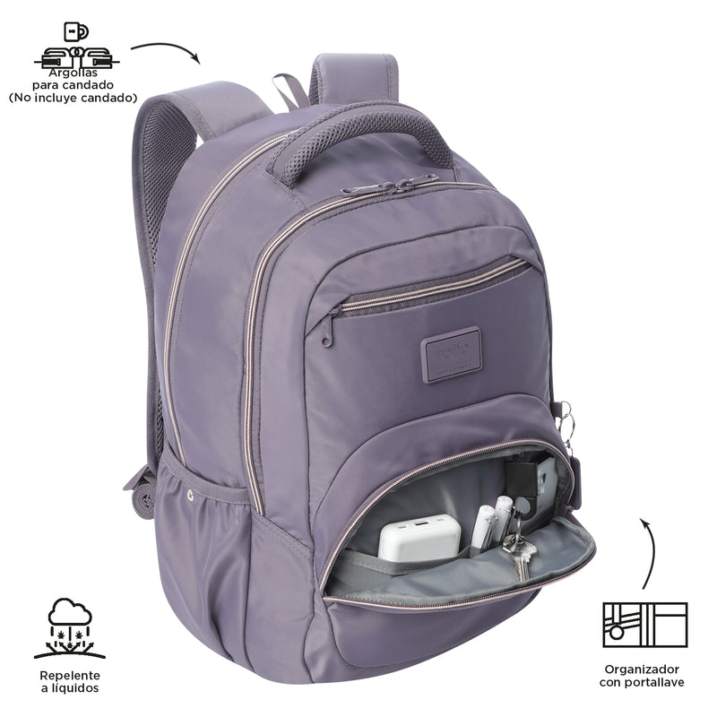 Mochila Tracer 4 con Porta Laptop para mujer Morado