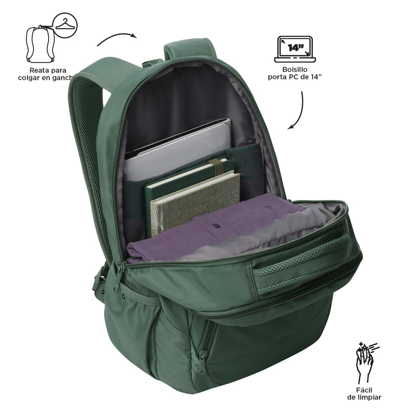 Mochila Universitaria Tracer 4 Porta PC 14" Verde Hombre