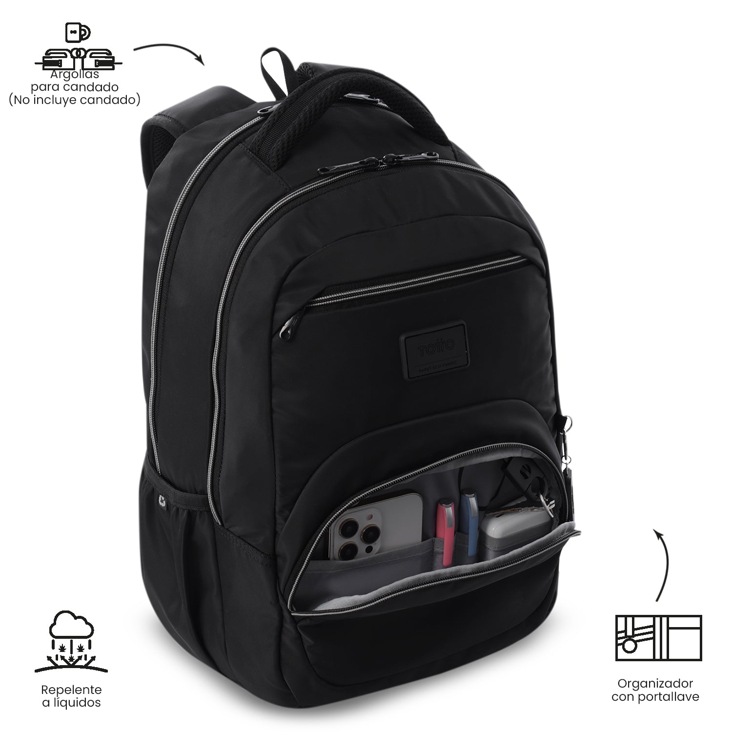 Mochila Universitaria Porta PC 14" Tracer 4 Negro Unisex