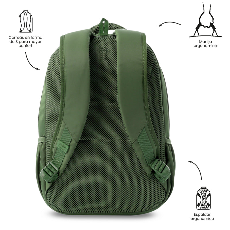 Mochila Universitaria Porta PC 14" Tracer 4 Verde Hombre