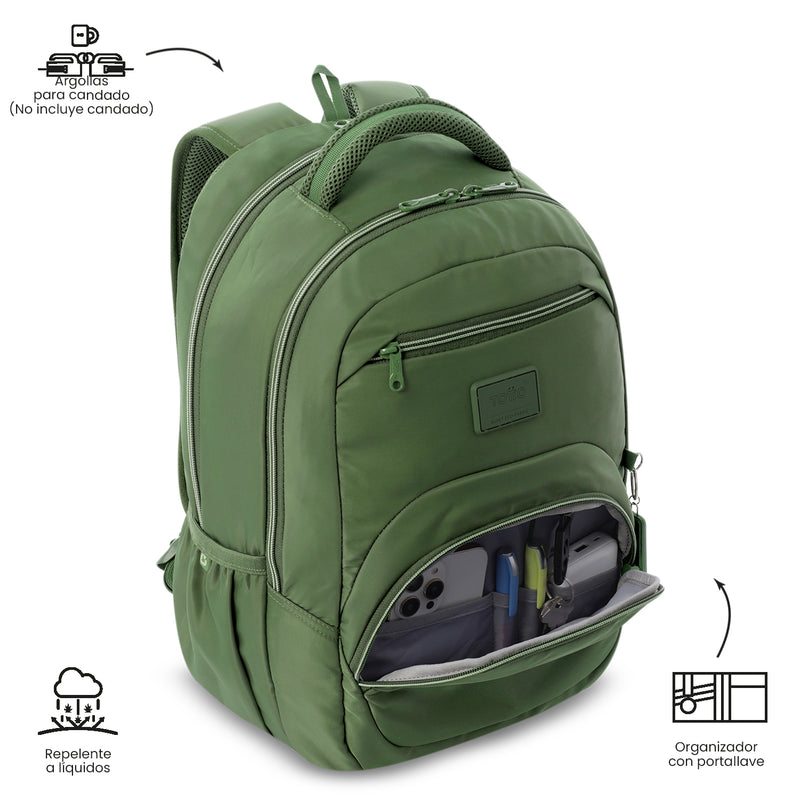 Mochila Universitaria Porta PC 14" Tracer 4 Verde Hombre
