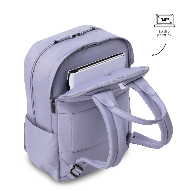 Mochila Ejecutivo Porta PC 14" Toscana Morado Mujer