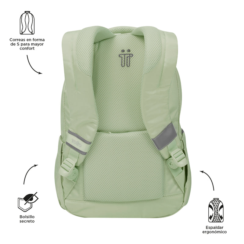 Mochila Universitarioa Porta PC 14" Misisipi Verde Mujer