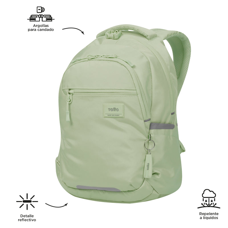 Mochila Universitarioa Porta PC 14" Misisipi Verde Mujer