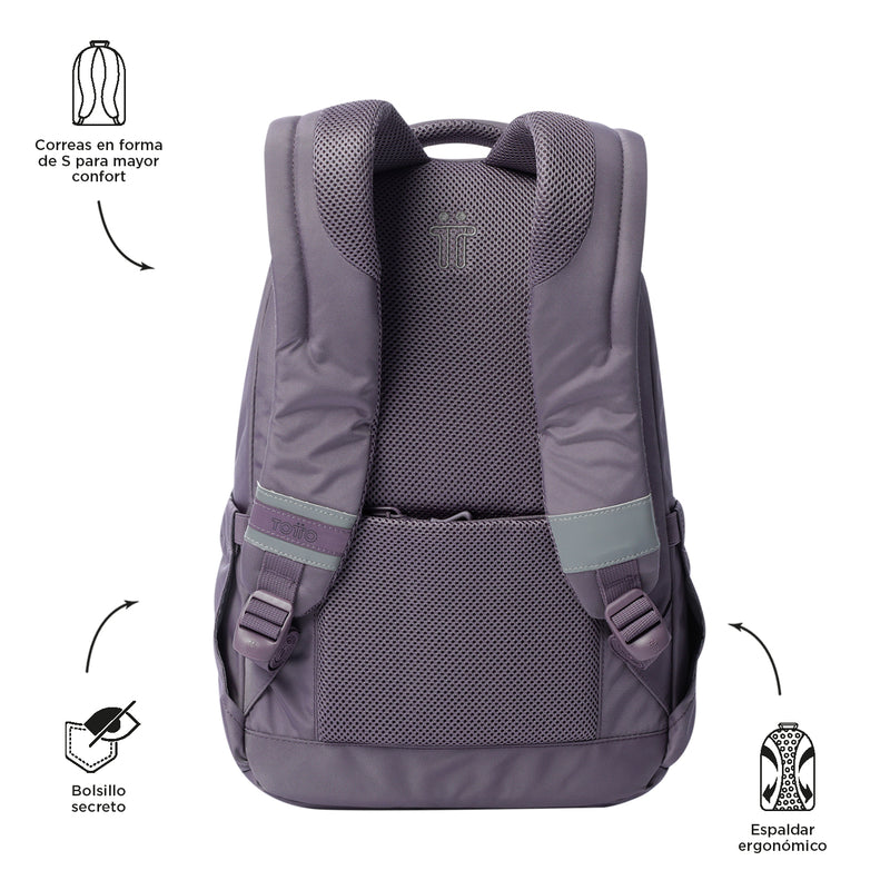 Mochila Universitarioa Porta PC 14" Misisipi Morado Mujer