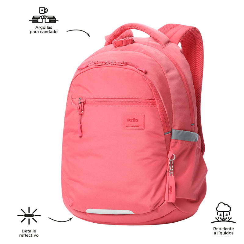 Mochila Universitarioa Porta PC 14" Misisipi Para Mujer Roja