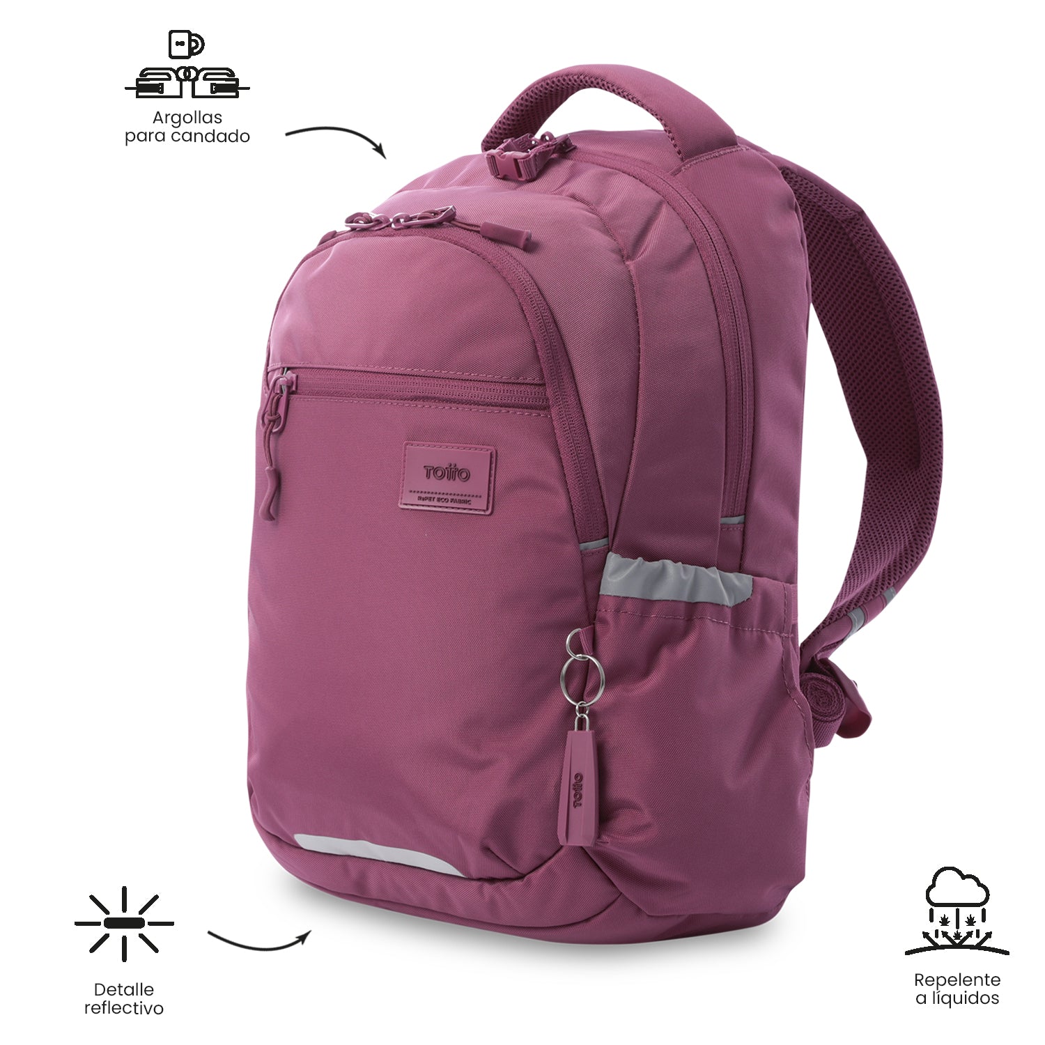Mochila Universitaria Porta PC 14" Misisipi Rosado Mujer
