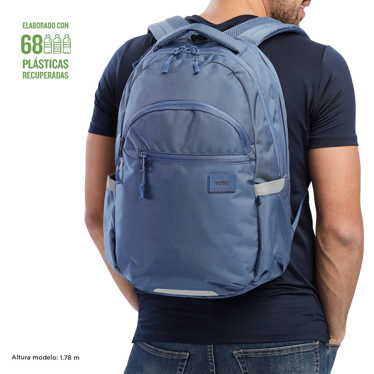 Mochila Universitario Porta Laptop 15.4" Indo Azul Hombre