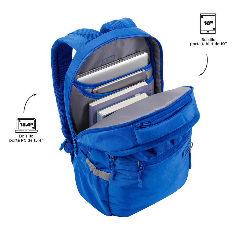 Mochila Ecofriendly Indo con porta laptop - Color: Azul