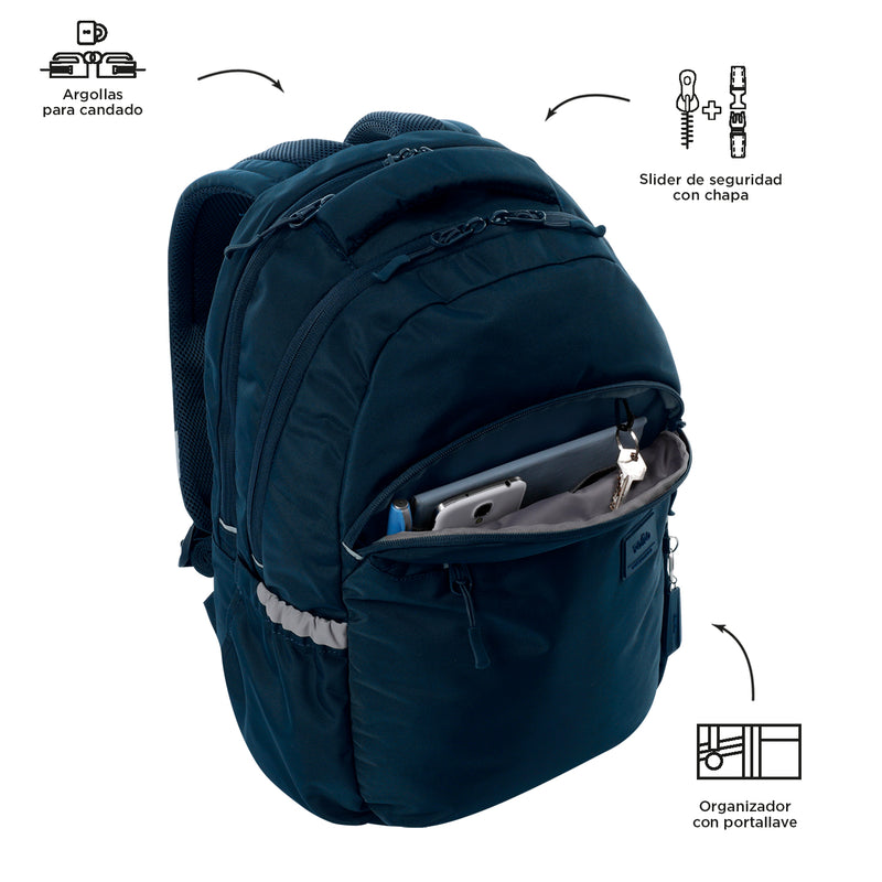 Mochila Universitario Porta PC 15.4" Indo Azul Unisex