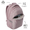Mochila Universitaria Porta Laptop 15.4" Indo Rosado Mujer
