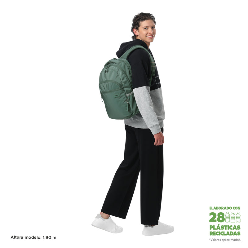 Mochila Universitaria Porta PC 15.4" Indo Verde Hombre