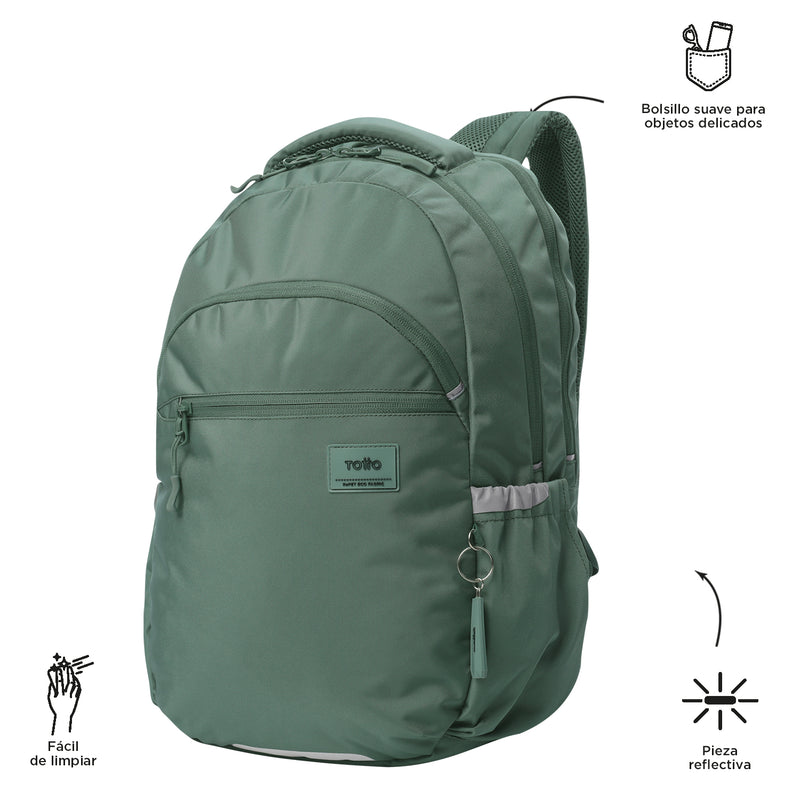 Mochila Universitaria Porta PC 15.4" Indo Verde Hombre