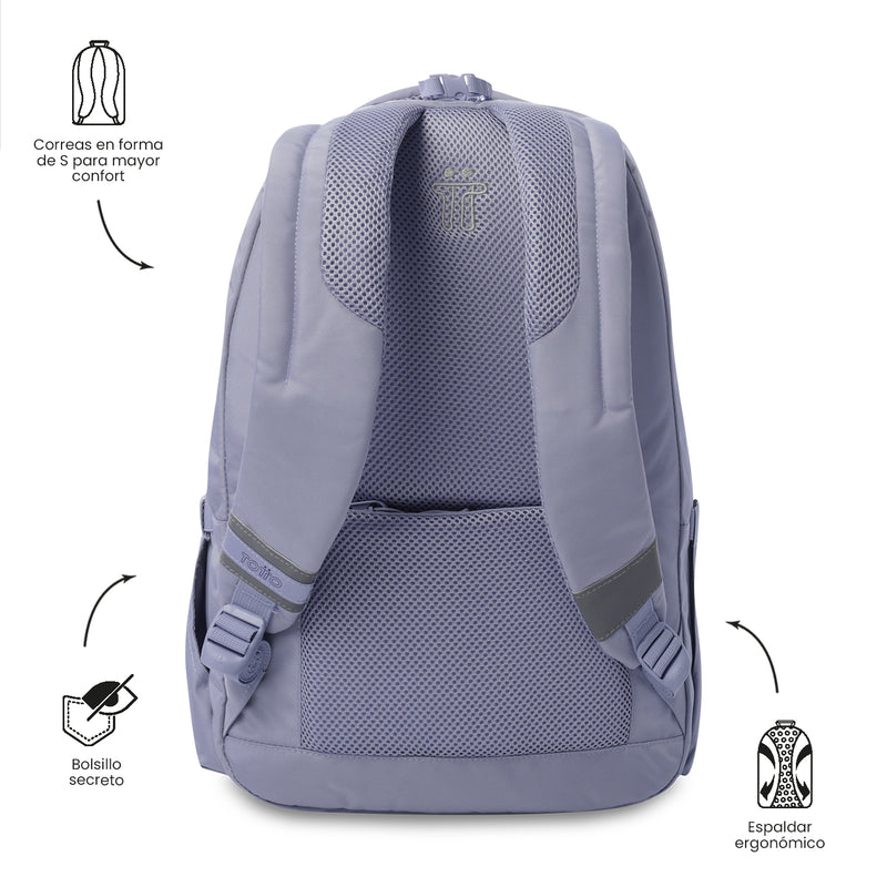 Mochila Universitaria Porta PC 15.4" Indo Morado Mujer