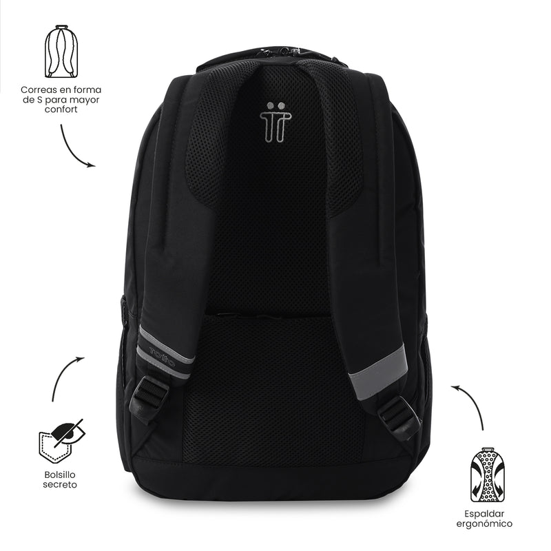 Mochila Universitaria Porta PC 15.4" Indo Negro Unisex