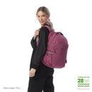 Mochila Universitaria Porta PC 15.4" Indo Rosado Mujer