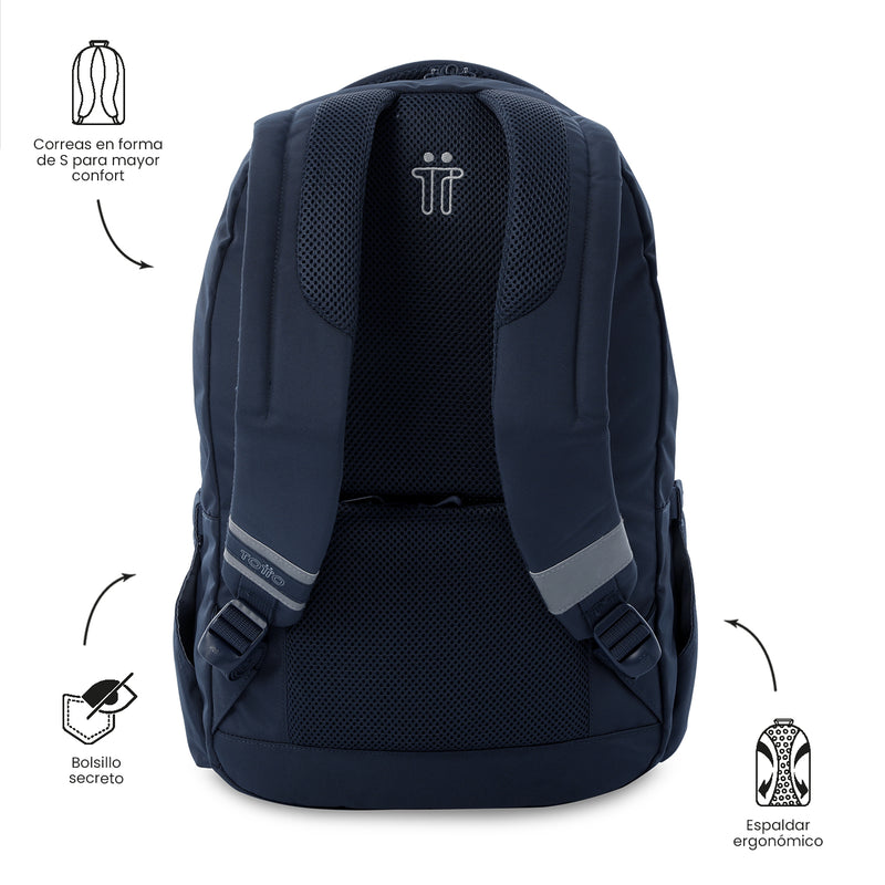 Mochila Universitaria Porta PC 15.4" Indo Azul Unisex