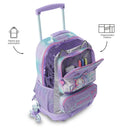 Mochila para Niña con 3 ruedas Andy Cat Grande Morado