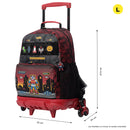 Mochila con 3 ruedas Niño 3 Digibot Grande Rojo