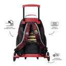 Mochila con 3 ruedas Niño 3 Digibot Grande Rojo