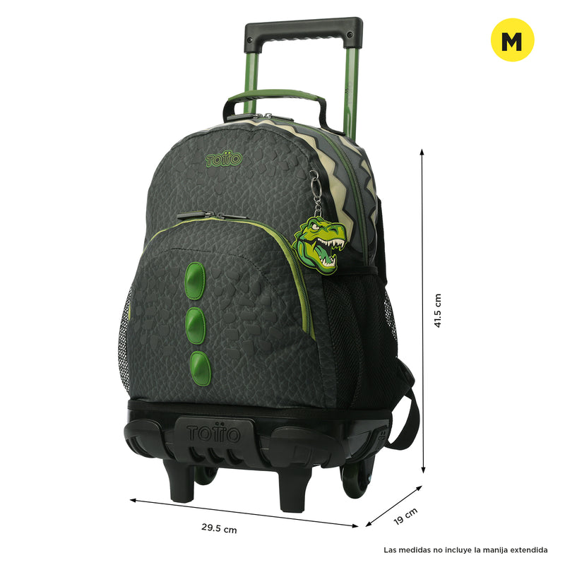 Mochila con ruedas Niño Dinoland Mediano Gris