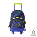 Mochila para Niño con ruedas Dino Rock Mediano Azul