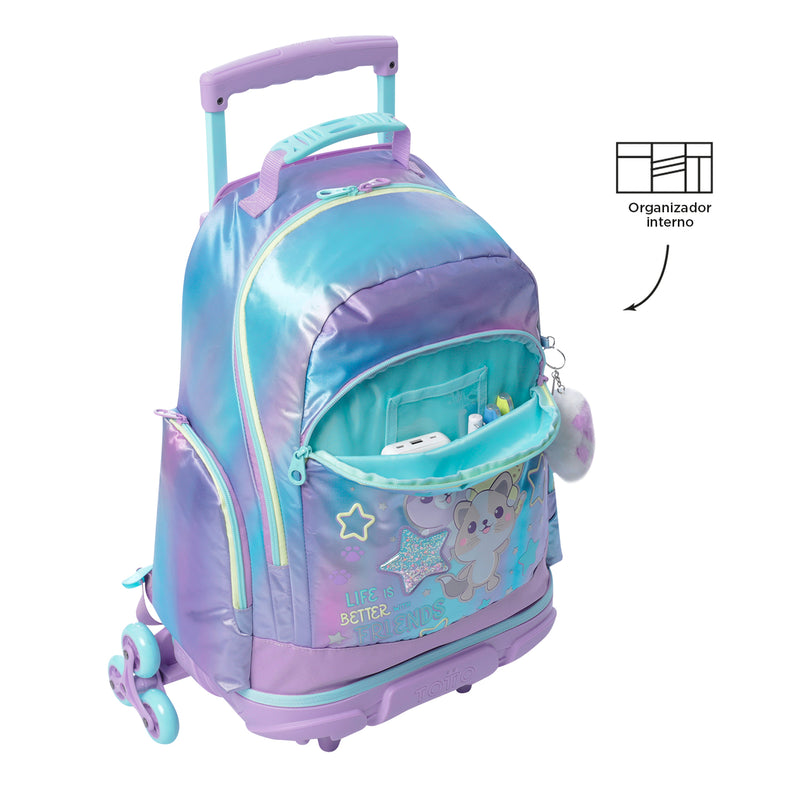 Mochila ruedas Niña 3 Rue Bomper Friends L Morado