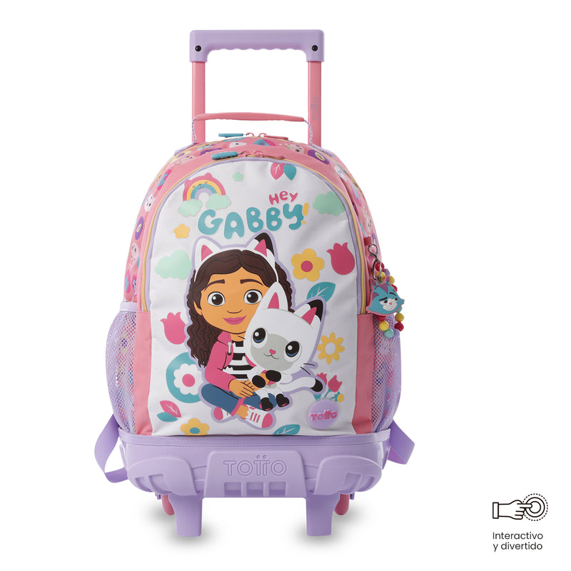 Mochila para Niña con ruedas Hey Gabby Mediano Rosado