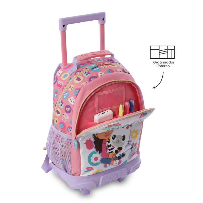 Mochila para Niña con ruedas Hey Gabby Mediano Rosado