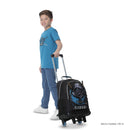 Mochila para Niño con ruedas Hanzo Grande Negro
