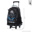 Mochila para Niño con ruedas Hanzo Grande Negro