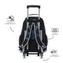Mochila para Niño con ruedas Hanzo Grande Negro