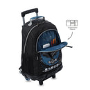 Mochila para Niño con ruedas Hanzo Grande Negro
