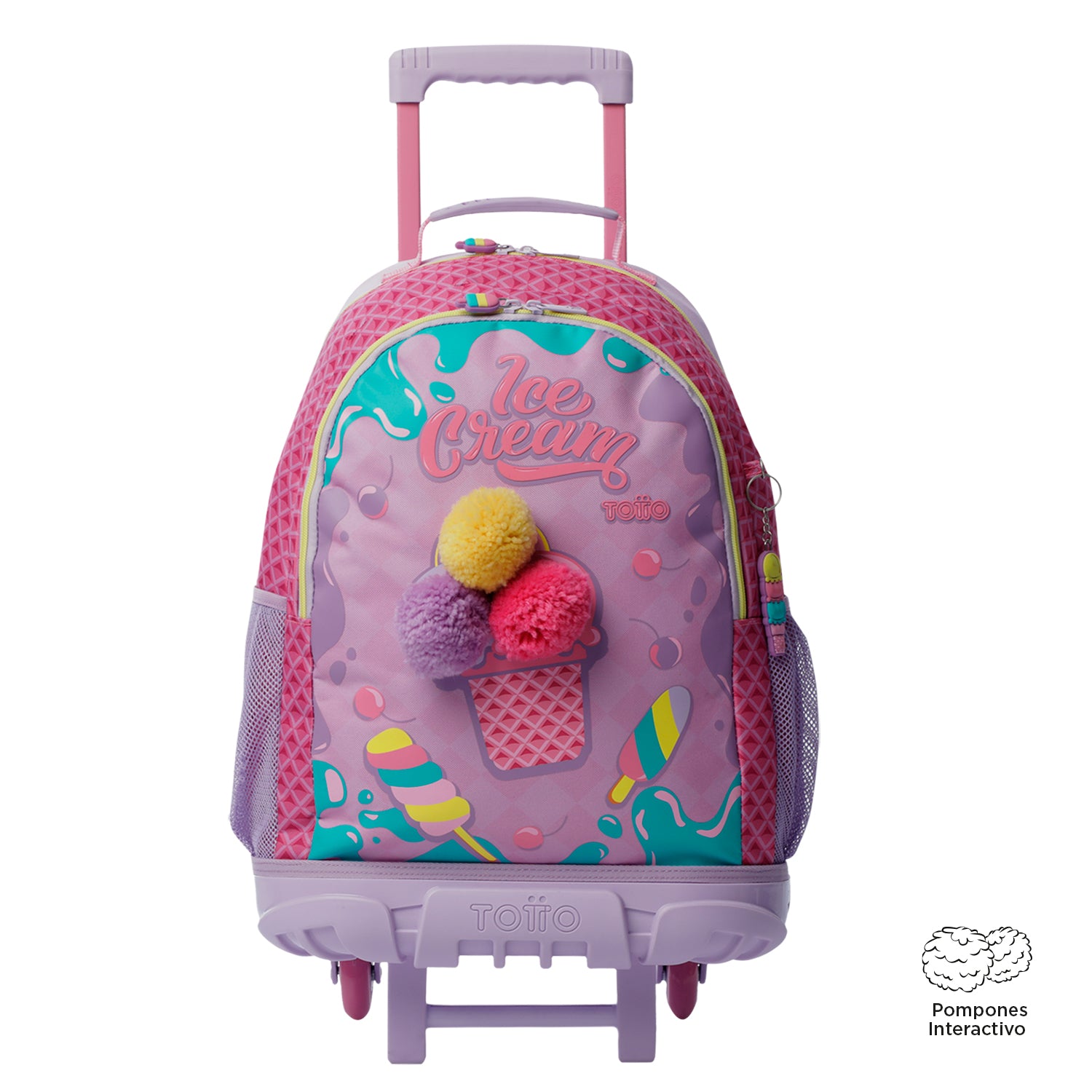 Mochila ruedas Niña Rue Bomper Ice Pop L Rosado