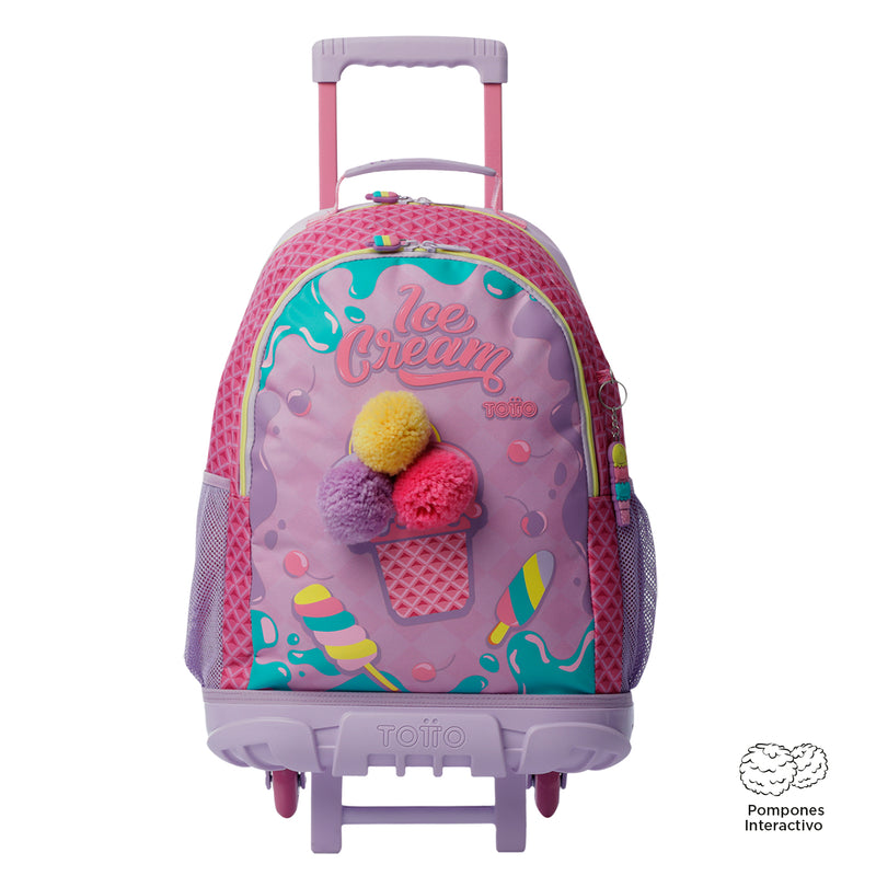 Mochila ruedas Niña Rue Bomper Ice Pop L Rosado