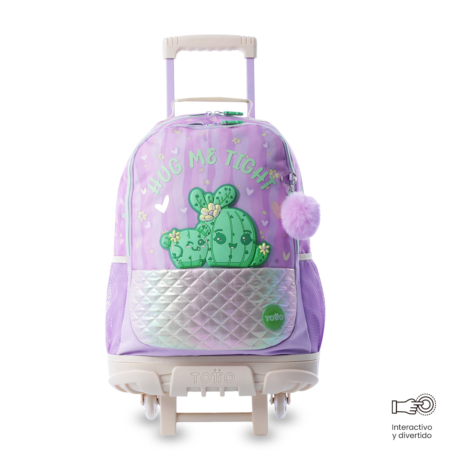 Mochila para Niña con ruedas Kacty Grande Morado