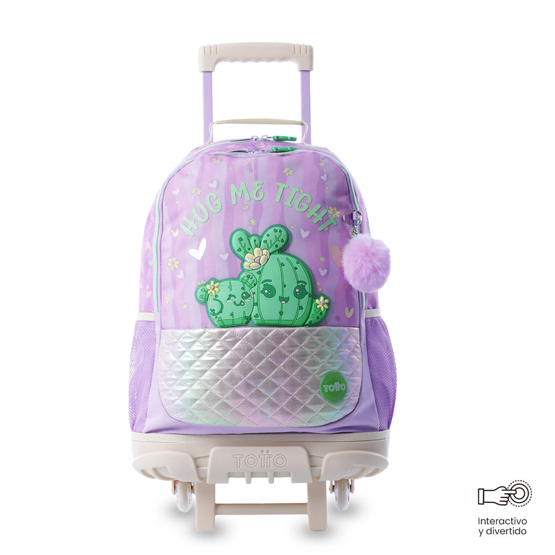 Mochila para Niña con ruedas Kacty Grande Morado