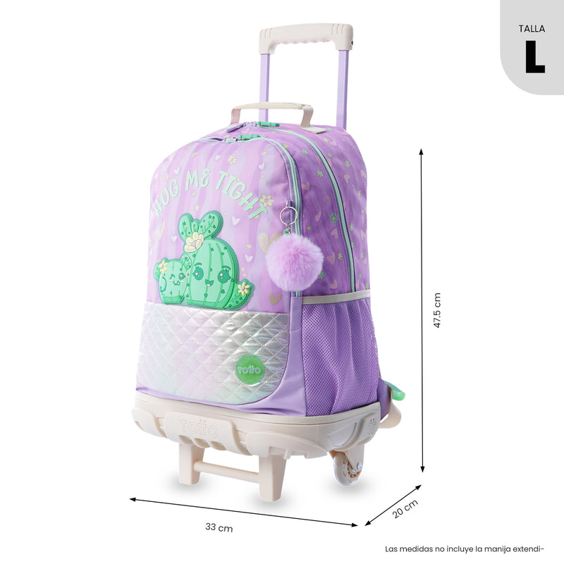 Mochila para Niña con ruedas Kacty Grande Morado