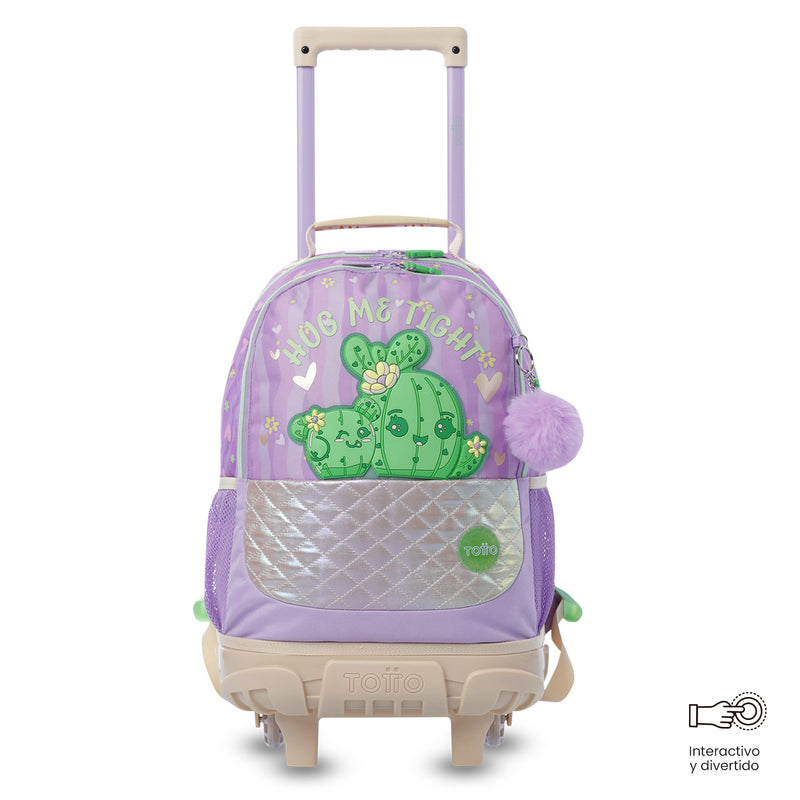 Mochila para Niña con ruedas Kacty Mediano Morado