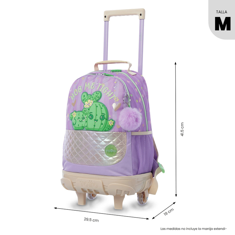 Mochila para Niña con ruedas Kacty Mediano Morado