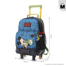 Mochila para Niño con ruedas Mickey Mediano Azul