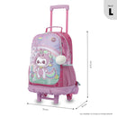 Mochila para Niña con ruedas Magic Spark Grande Rosado